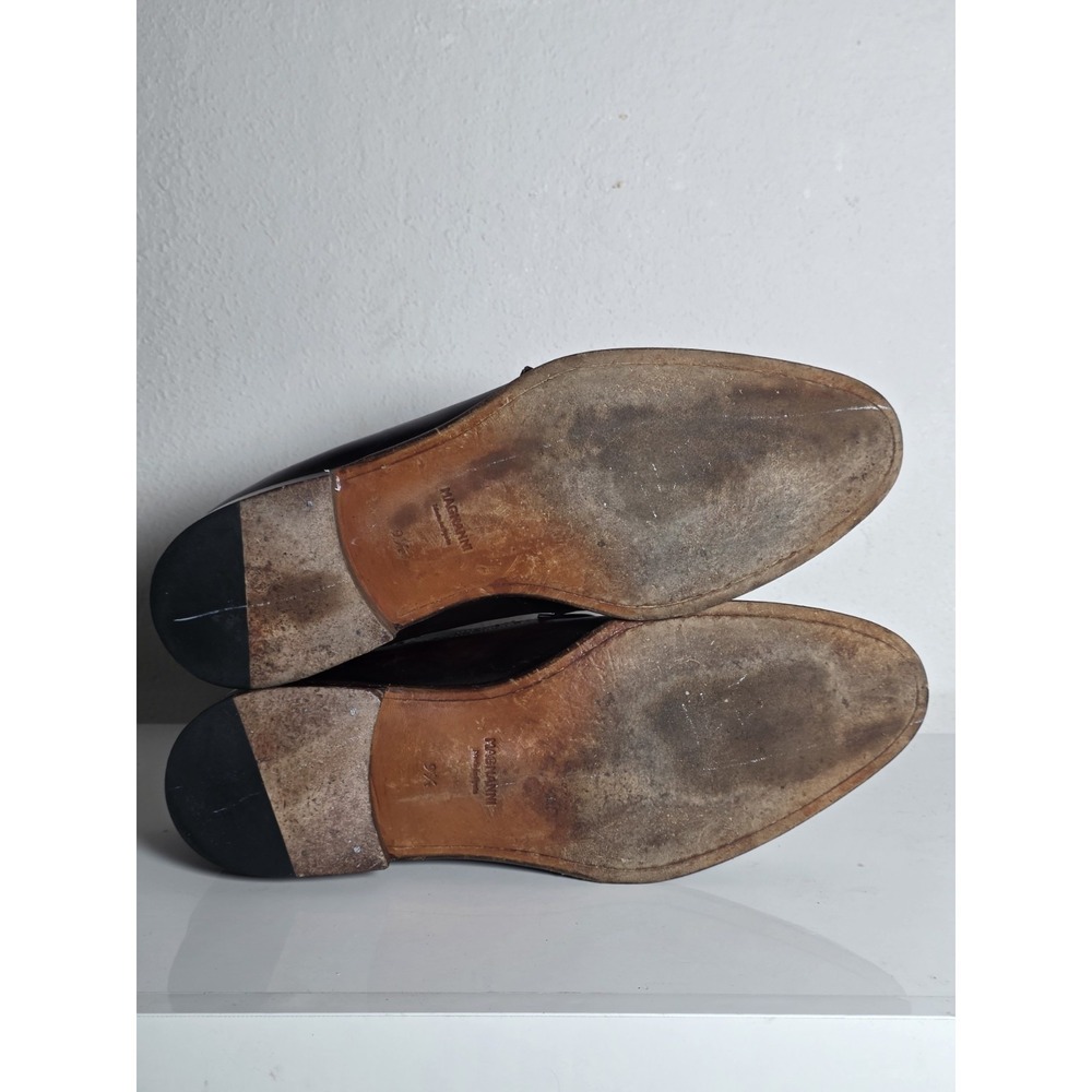 Magnanni Monk Strap shoes Sz 9.5 Burnished Tips $495+ Retail Rare Designer - Picture 8 of 9